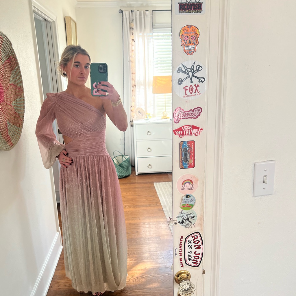 Patbo Pink And Cream Ombre Dress